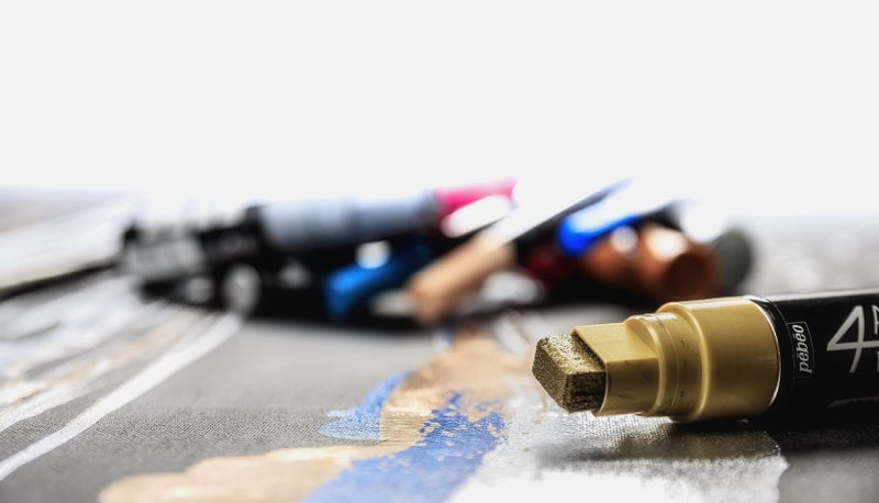 Pebeo 4Artist Marker, Oil Paint Marker, 2 mm - Gold - Image 2